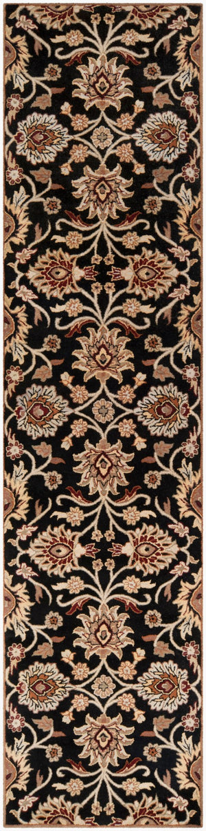 Livabliss Caesar Hand Tufted Wool Area Rug Traditional Pattern for Living or Dining Rooms Black, Brown 2'6" x 8' CAE1053-268