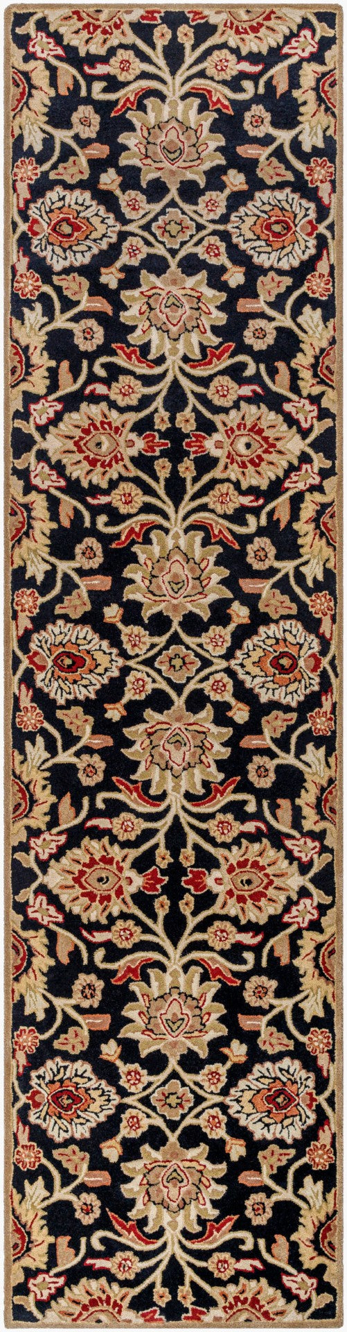 Livabliss Caesar Hand Tufted Wool Area Rug Traditional Pattern for Living or Dining Rooms Black, Brown 3' x 12' CAE1053-312