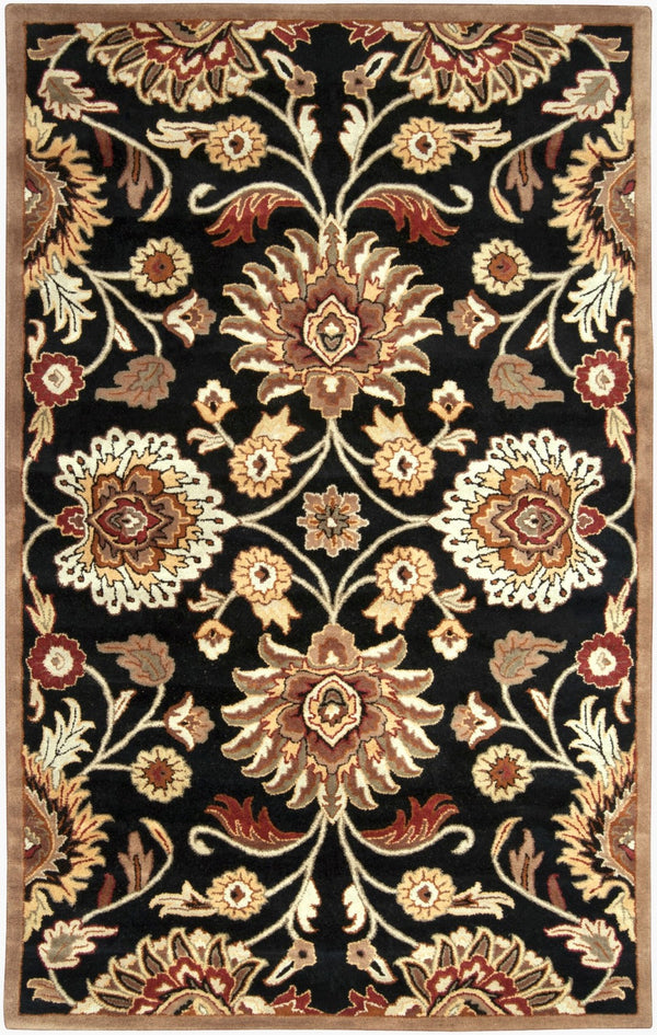 Livabliss Caesar Hand Tufted Wool Area Rug Traditional Pattern for Living or Dining Rooms Black, Brown 10' x 14' CAE1053-1014