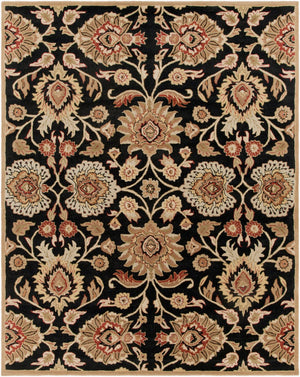 Livabliss Caesar Hand Tufted Wool Area Rug Traditional Pattern for Living or Dining Rooms Black, Brown 7'6" x 9'6" CAE1053-7696