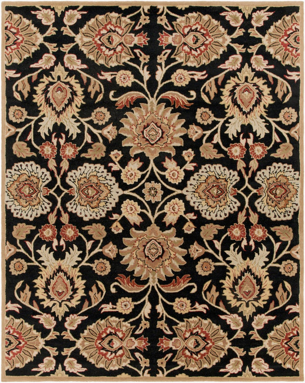 Livabliss Caesar Hand Tufted Wool Area Rug Traditional Pattern for Living or Dining Rooms Black, Brown 7'6" x 9'6" CAE1053-7696