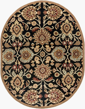 Livabliss Caesar Hand Tufted Wool Area Rug Traditional Pattern for Living or Dining Rooms Black, Brown 8' x 10' CAE1053-810OV