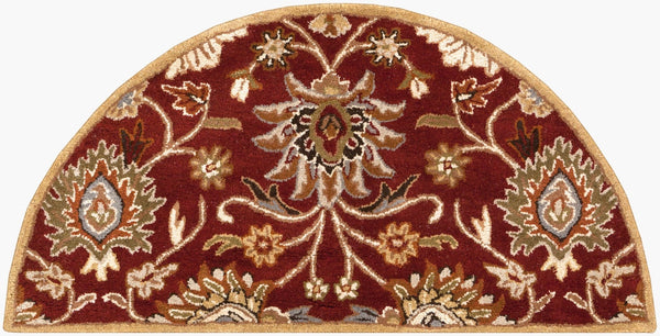 Livabliss Caesar Hand Tufted Wool Area Rug Traditional Pattern for Living Dining Room Decor Dark Red, Musta 2' x 4' CAE1061-24HM