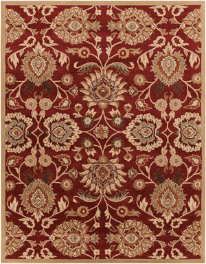 Livabliss Caesar Hand Tufted Wool Area Rug Traditional Pattern for Living Dining Room Decor Dark Red, Musta 7'6" x 9'6" CAE1061-7696