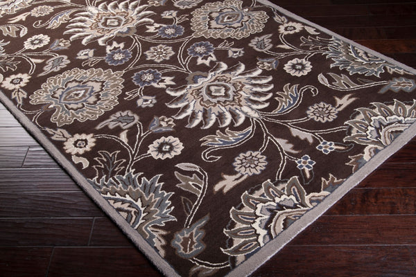 Surya Caesar 12' X 15' Handcrafted Wool Rug - Timeless Elegance, Comfort, And Sophistication For Your Home Dark Brown Wool Cae1063-810ov