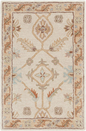 Livabliss Caesar Hand Tufted Wool Area Rug Traditional Pattern for Large Living Dining Rooms Dusty Sage, Tan 2' x 3' CAE1084-23