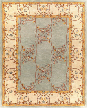 Livabliss Caesar Collection Hand Tufted Wool Area Rug Traditional Pattern for Large Living Spaces Sage, Beige 7'6" x 9'6" CAE1100-7696