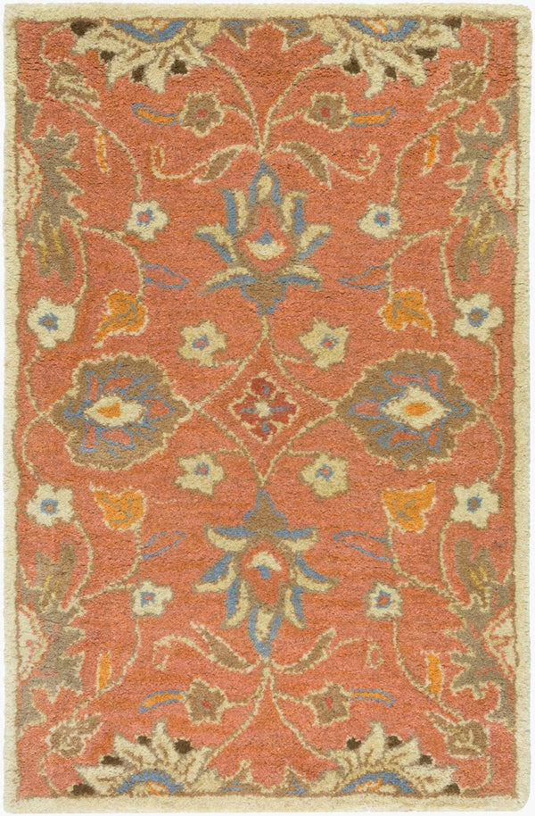 Livabliss Caesar Hand Tufted Wool Area Rug Artisan Crafted Traditional Pattern for Living Room Burnt Orange, C 2' x 3' CAE1107-23