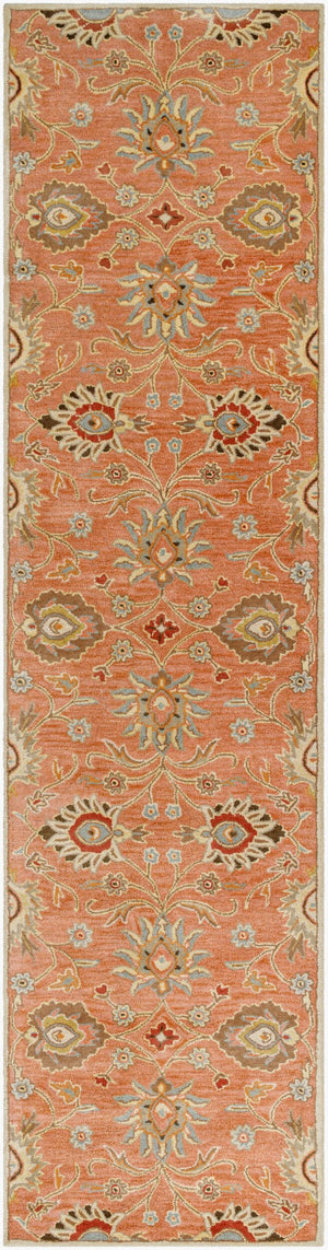 Livabliss Caesar Hand Tufted Wool Area Rug Artisan Crafted Traditional Pattern for Living Room Burnt Orange, C 3' x 12' CAE1107-312