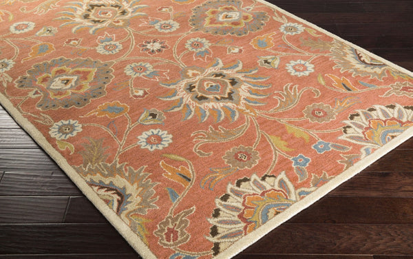 Livabliss Caesar Hand Tufted Wool Area Rug Artisan Crafted Traditional Pattern for Living Room Burnt Orange, C 4' x 6' CAE1107-46