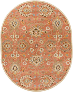 Livabliss Caesar Hand Tufted Wool Area Rug Artisan Crafted Traditional Pattern for Living Room Burnt Orange, C 8' x 10' CAE1107-810OV