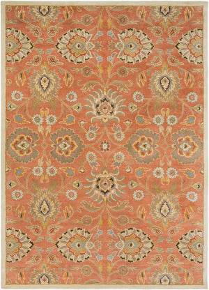 Livabliss Caesar Hand Tufted Wool Area Rug Artisan Crafted Traditional Pattern for Living Room Burnt Orange, C 8' x 11' CAE1107-811