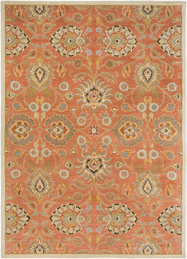 Livabliss Caesar Hand Tufted Wool Area Rug Artisan Crafted Traditional Pattern for Living Room Burnt Orange, C 8' x 11' CAE1107-811