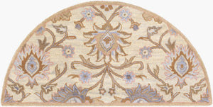 Livabliss Caesar Hand Tufted Wool Area Rug Artisan Crafted Medallion Pattern for Formal Living Rooms Ivory, Taupe 2' x 4' CAE1109-24HM