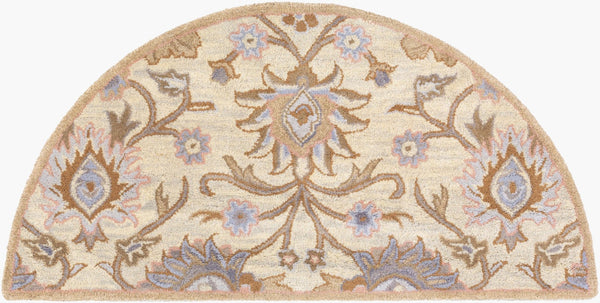 Livabliss Caesar Hand Tufted Wool Area Rug Artisan Crafted Medallion Pattern for Formal Living Rooms Ivory, Taupe 2' x 4' CAE1109-24HM
