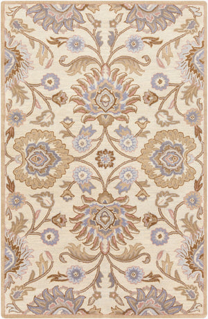 Livabliss Caesar Hand Tufted Wool Area Rug Artisan Crafted Medallion Pattern for Formal Living Rooms Ivory, Taupe 6' x 9' Rectangle CAE1109-69