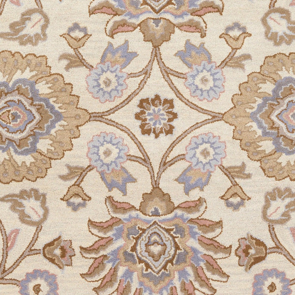 Livabliss Caesar Hand Tufted Wool Area Rug Artisan Crafted Medallion Pattern for Formal Living Rooms Ivory, Taupe 6' x 9' Rectangle CAE1109-69