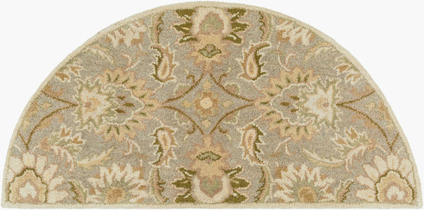 Livabliss Caesar Hand Tufted Wool Area Rug Traditional Motif for Living Room or Dining Space Gray, White 2' x 4' CAE1111-24HM
