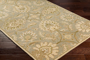 Livabliss Caesar Hand Tufted Wool Area Rug Traditional Motif for Living Room or Dining Space Gray, White 12' x 15' CAE1111-1215