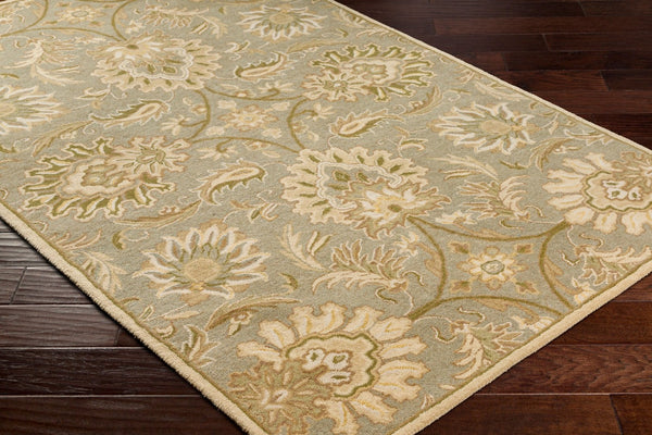 Livabliss Caesar Hand Tufted Wool Area Rug Traditional Motif for Living Room or Dining Space Gray, White 12' x 15' CAE1111-1215