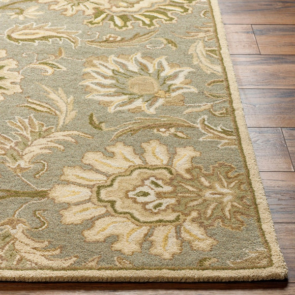 Livabliss Caesar Hand Tufted Wool Area Rug Traditional Motif for Living Room or Dining Space Gray, White 12' x 15' CAE1111-1215