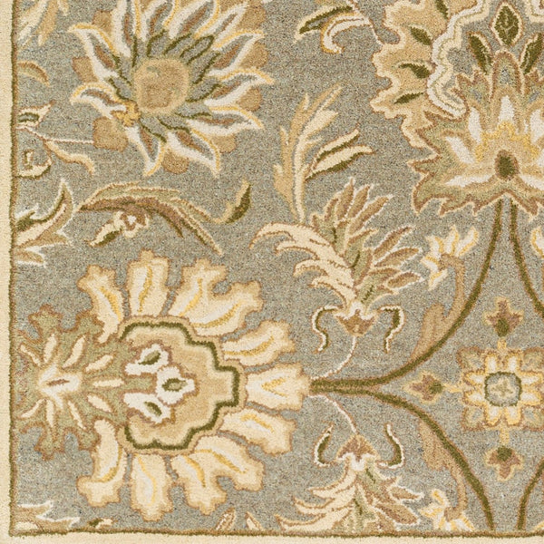 Livabliss Caesar Hand Tufted Wool Area Rug Traditional Motif for Living Room or Dining Space Gray, White 12' x 15' CAE1111-1215