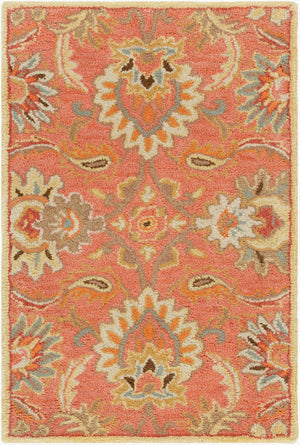 Livabliss Caesar Hand Tufted Wool Area Rug Traditional Pattern for Formal Living Dining Rooms Terracotta, Rus 2' x 3' CAE1112-23
