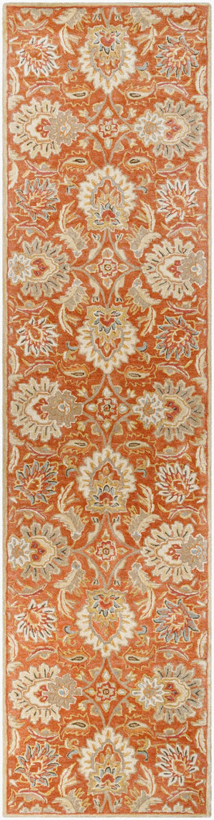Livabliss Caesar Hand Tufted Wool Area Rug Traditional Pattern for Formal Living Dining Rooms Terracotta, Rus 3' x 12' CAE1112-312