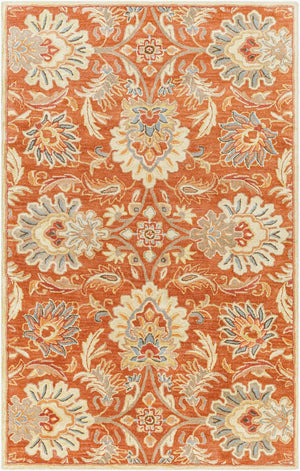 Livabliss Caesar Hand Tufted Wool Area Rug Traditional Pattern for Formal Living Dining Rooms Terracotta, Rus 6' x 9' Rectangle CAE1112-69