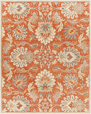 Livabliss Caesar Hand Tufted Wool Area Rug Traditional Pattern for Formal Living Dining Rooms Terracotta, Rus 7'6" x 9'6" CAE1112-7696