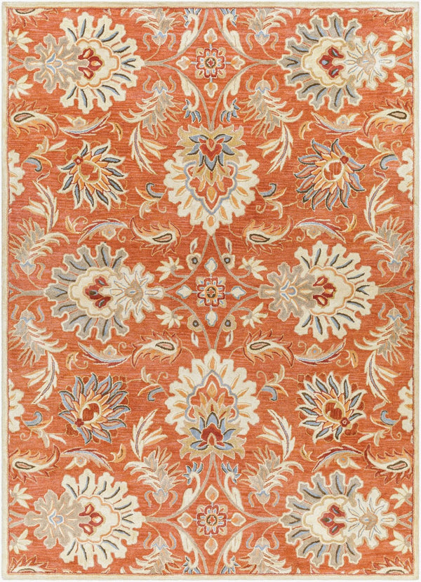 Livabliss Caesar Hand Tufted Wool Area Rug Traditional Pattern for Formal Living Dining Rooms Terracotta, Rus 8' x 11' CAE1112-811