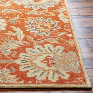 Livabliss Caesar Hand Tufted Wool Area Rug Traditional Pattern for Formal Living Dining Rooms Terracotta, Rus 9'9" x 9'9" Square CAE1112-99SQ