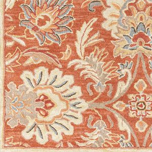 Livabliss Caesar Hand Tufted Wool Area Rug Traditional Pattern for Formal Living Dining Rooms Terracotta, Rus 9'9" x 9'9" Square CAE1112-99SQ