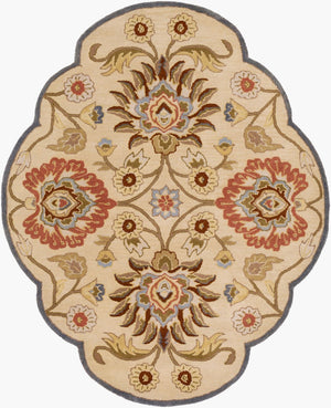 Livabliss Caesar Handmade Wool Area Rug Traditional Pattern for Large Living Dining Spaces Tan, Blue 10' x 14' CAE1116-1014