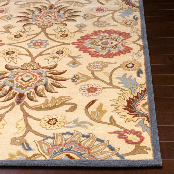 Livabliss Caesar Handmade Wool Area Rug Traditional Pattern for Large Living Dining Spaces Tan, Blue 10' x 14' CAE1116-1014