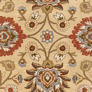 Livabliss Caesar Handmade Wool Area Rug Traditional Pattern for Large Living Dining Spaces Tan, Blue 10' x 14' CAE1116-1014