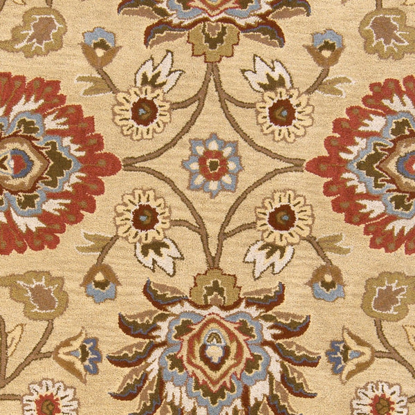 Livabliss Caesar Handmade Wool Area Rug Traditional Pattern for Large Living Dining Spaces Tan, Blue 10' x 14' CAE1116-1014