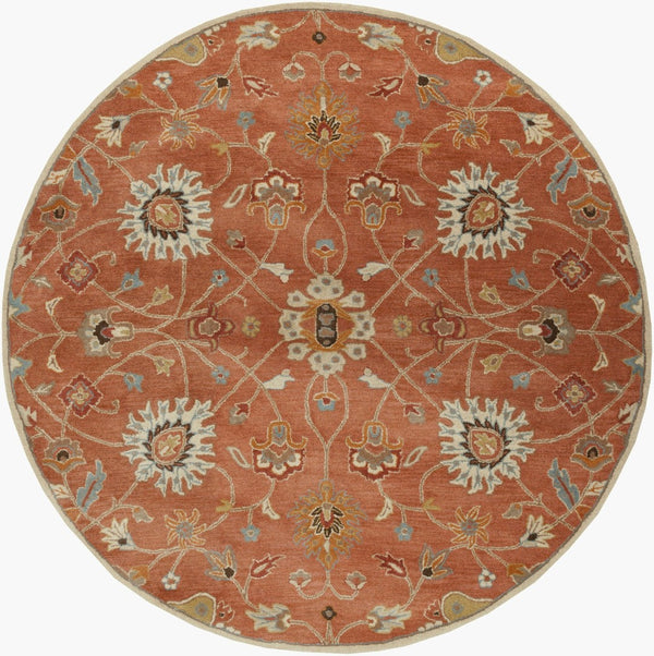 Livabliss Caesar Hand Tufted Wool Area Rug Traditional Pattern for Living Room or Bedroom Dusty Pink, Ivo 8' x 8' Round CAE1119-8RD