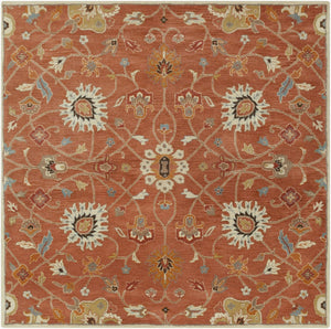 Livabliss Caesar Hand Tufted Wool Area Rug Traditional Pattern for Living Room or Bedroom Dusty Pink, Ivo 8' x 8' Square CAE1119-8SQ