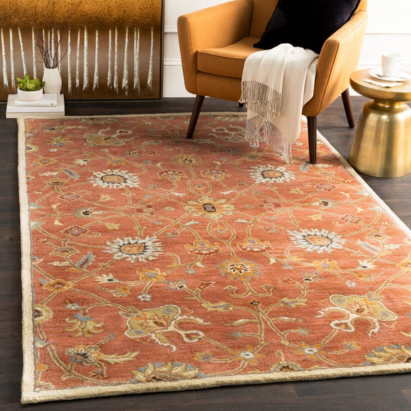 Livabliss Caesar Hand Tufted Wool Area Rug Traditional Pattern for Living Room or Bedroom Dusty Pink, Ivo 7'6" x 9'6" CAE1119-7696