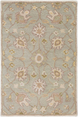 Livabliss Caesar Hand Tufted Wool Area Rug Structured Pattern for Living Dining Bedroom Floors Ivory, Gray 2' x 3' CAE1121-23