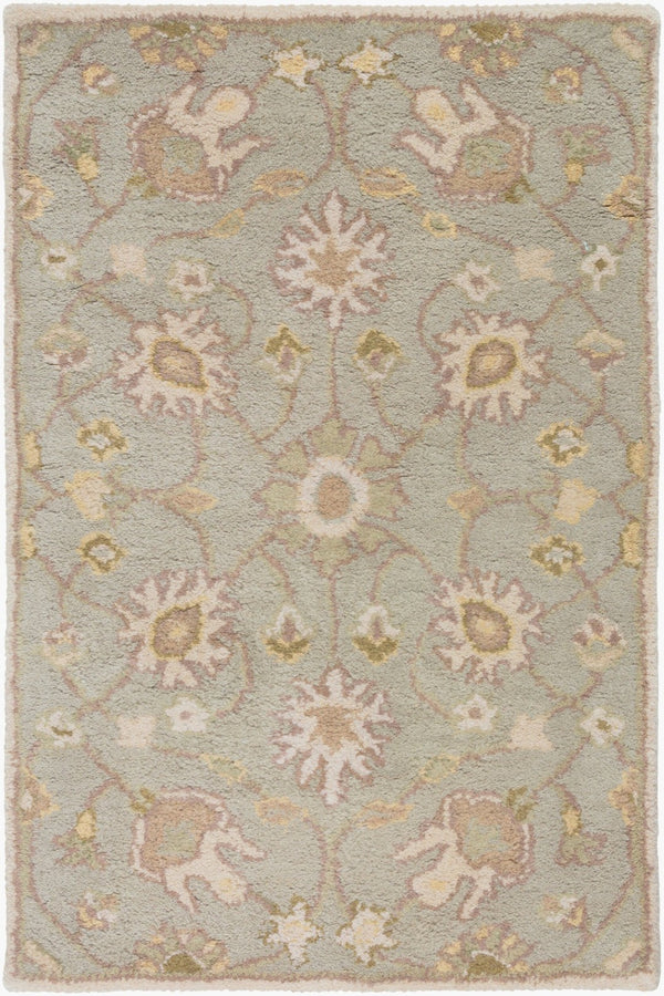 Livabliss Caesar Hand Tufted Wool Area Rug Structured Pattern for Living Dining Bedroom Floors Ivory, Gray 2' x 3' CAE1121-23