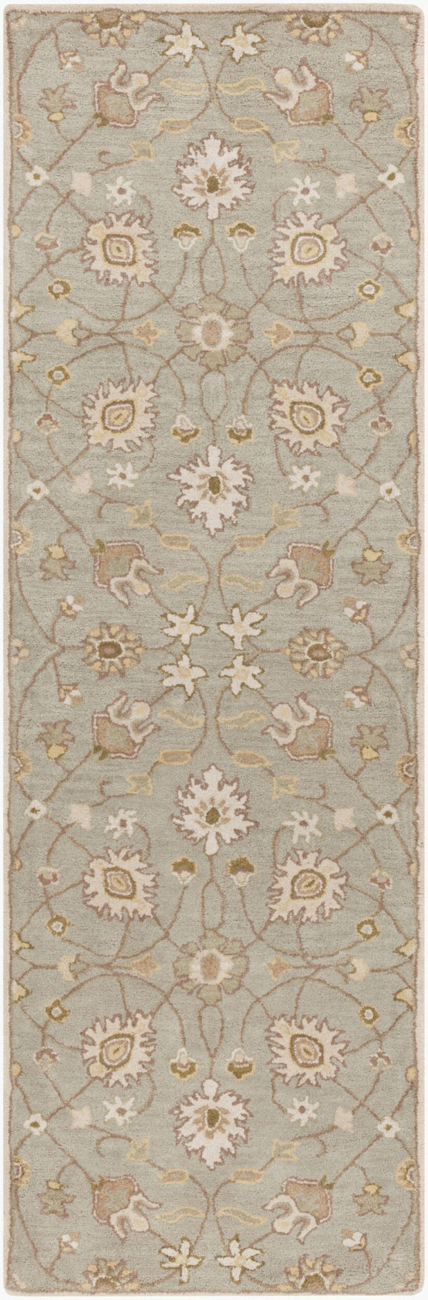 Livabliss Caesar Hand Tufted Wool Area Rug Structured Pattern for Living Dining Bedroom Floors Ivory, Gray 3' x 12' CAE1121-312