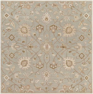 Livabliss Caesar Hand Tufted Wool Area Rug Structured Pattern for Living Dining Bedroom Floors Ivory, Gray 8' x 8' Square CAE1121-8SQ