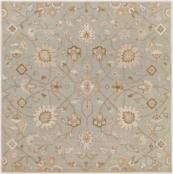 Livabliss Caesar Hand Tufted Wool Area Rug Structured Pattern for Living Dining Bedroom Floors Ivory, Gray 8' x 8' Square CAE1121-8SQ