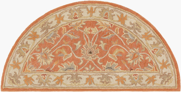 Livabliss Caesar Hand Tufted Wool Area Rug with Traditional Pattern for Living and Dining Rooms Rust, Taupe 2' x 4' CAE1124-24HM