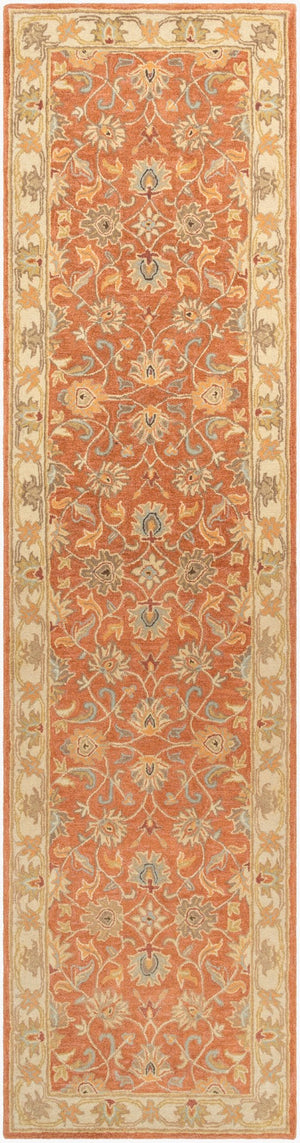Livabliss Caesar Hand Tufted Wool Area Rug with Traditional Pattern for Living and Dining Rooms Rust, Taupe 3' x 12' CAE1124-312