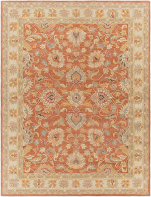Livabliss Caesar Hand Tufted Wool Area Rug with Traditional Pattern for Living and Dining Rooms Rust, Taupe 7'6" x 9'6" CAE1124-7696