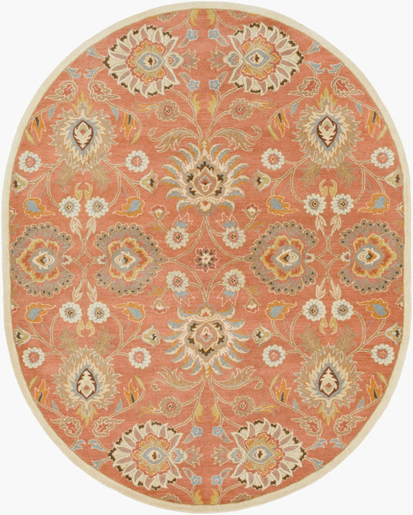 Livabliss Caesar Hand Tufted Wool Area Rug with Traditional Pattern for Living and Dining Rooms Rust, Taupe 8' x 10' CAE1124-810OV