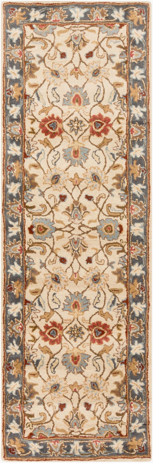 Livabliss Caesar Collection Hand Tufted Wool Area Rug Traditional Pattern for Living Room Dusty Sage, Den 2'6" x 8' CAE1125-268